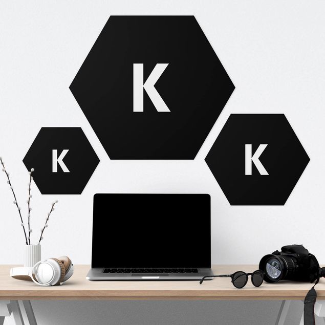 Hexagone en forex - Letter Black K