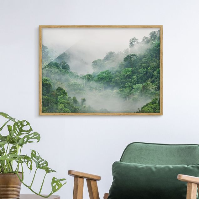 Déco murale cuisine Jungle dans le brouillard