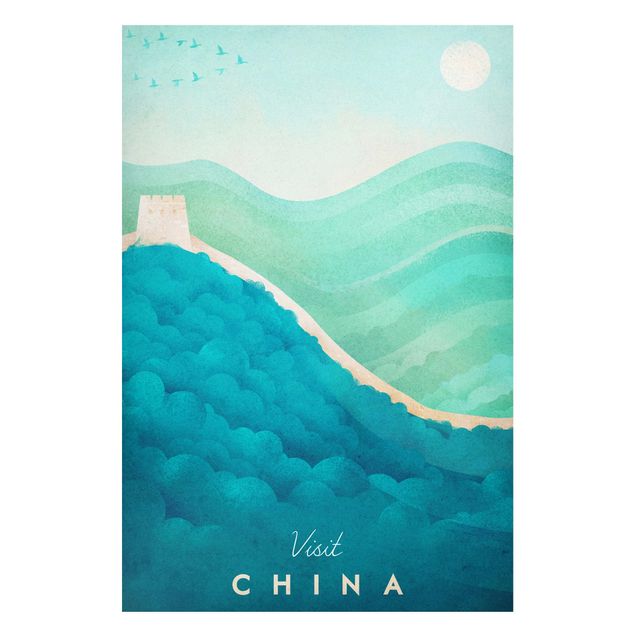 Tableau vintage Poster de voyage - Chine