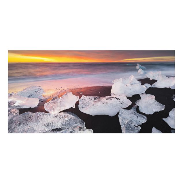 Fond de hotte - Chunks Of Ice In The Glacier Lagoon Jökulsárlón Iceland