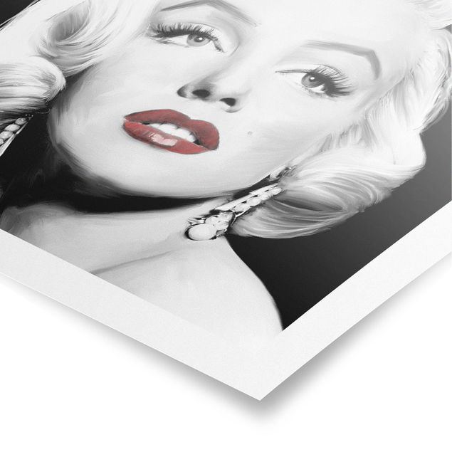 Tableaux vintage Marilyn avec des boucles d'oreilles