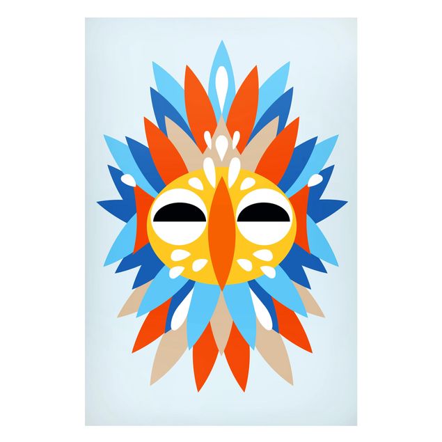 Tableaux moderne Collage masque ethnique - Perroquet