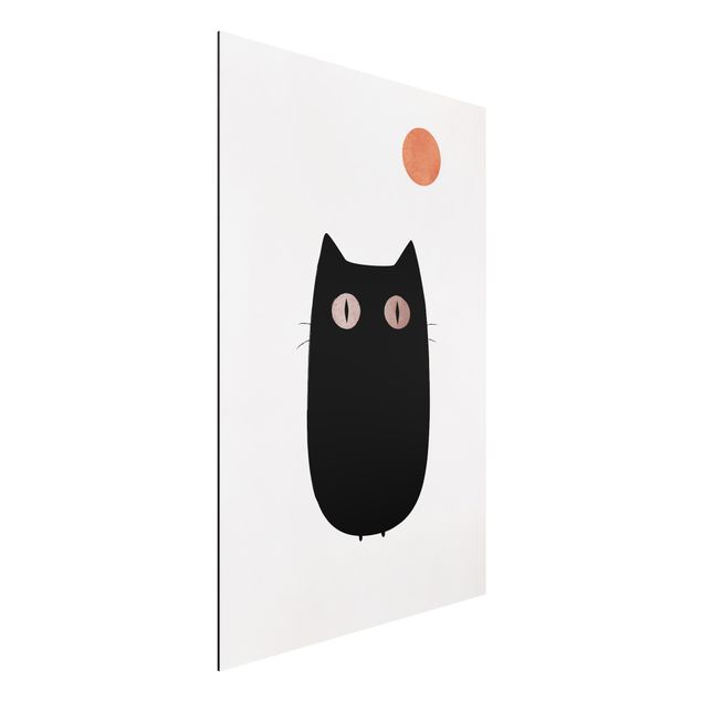 Déco murale cuisine Illustration d'un chat noir