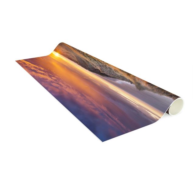 tapis contemporain Lever de soleil sur la plage de Sylt