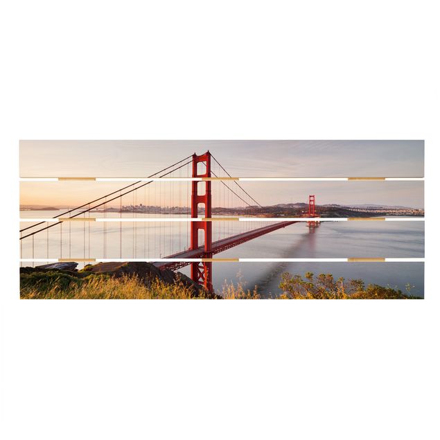 Impression sur bois - Golden Gate Bridge In San Francisco