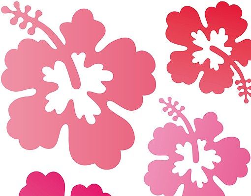 Stickers muraux No.546 Fleurs d'hibiscus