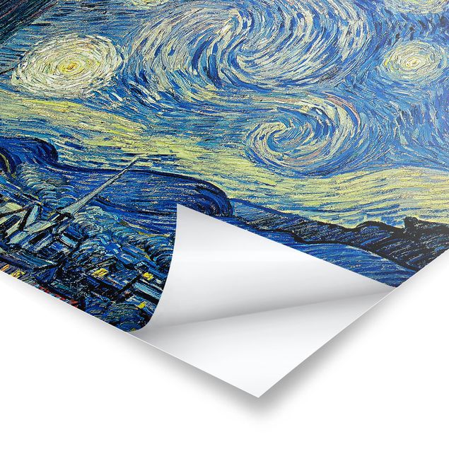 Poster villes Vincent Van Gogh - La nuit étoilée