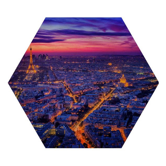 Hexagone en bois - Paris At Night