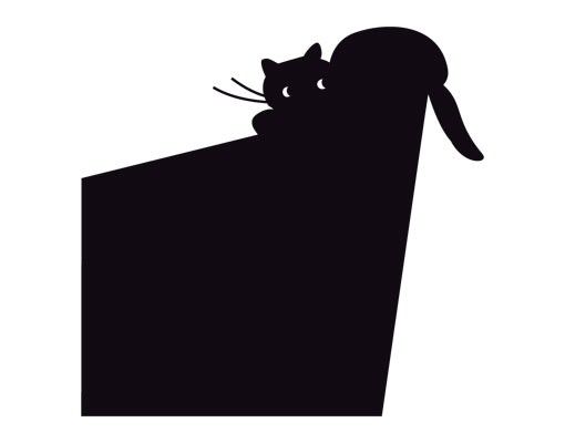 Sticker mural animaux No.UL915 Sloped Cat