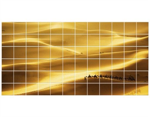 Films adhésifs pour carrelage jaunes Dunes d'or