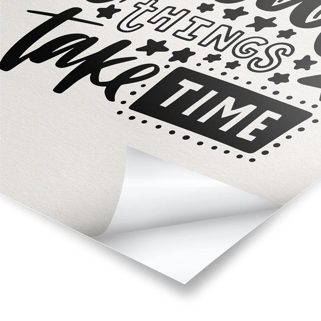Affiche déco Great Things Take Time
