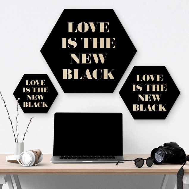 Hexagone en bois - Love Is The New Black