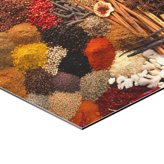 Hexagone en alu Dibond - Exotic Spices