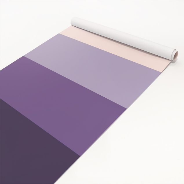 Film adhésif décoratif 3 Violet Stripes Flower Colours & Light Contrast Colours