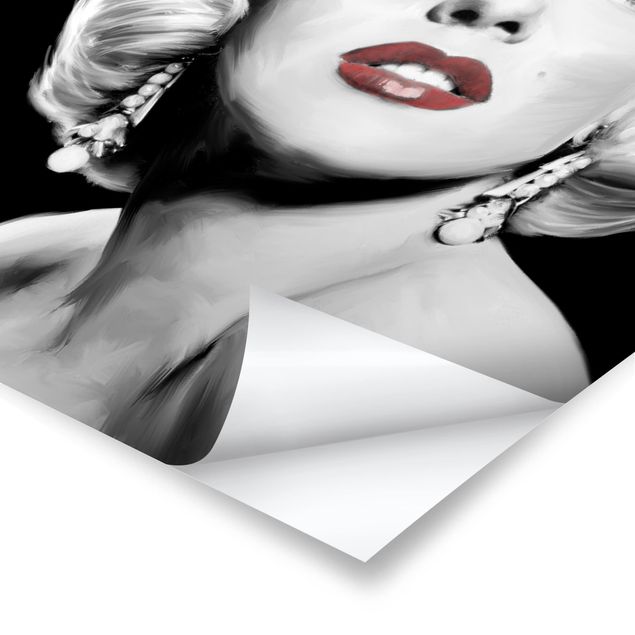 Posters muraux Marilyn avec des boucles d'oreilles