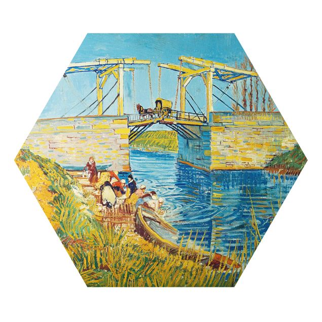 Tableaux Artistiques Vincent van Gogh - Le pont-levis d'Arles avec un groupe de lavandières