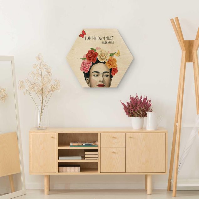 Tableaux en bois avec citations Pensées de Frida - Muse