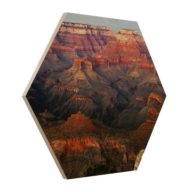 Impression sur bois Grand Canyon après le coucher du soleil