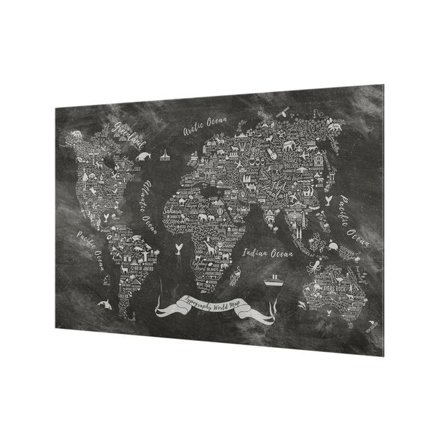 Fond de hotte - Chalk Typography World Map