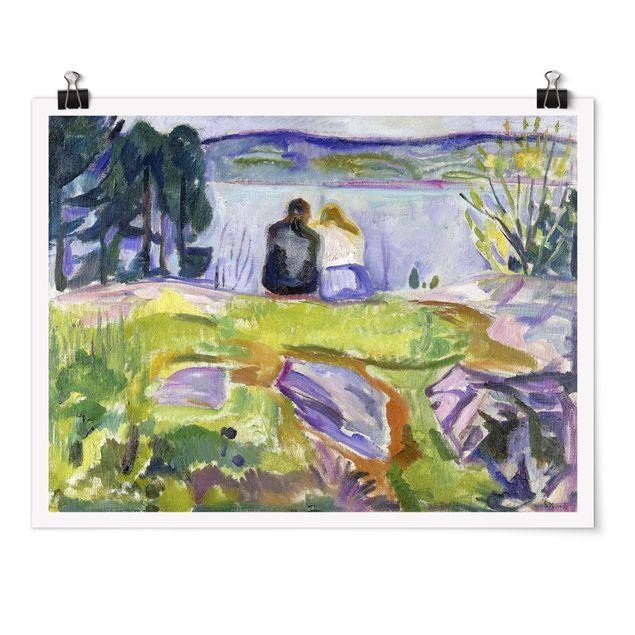 Courant artistique Postimpressionnisme Edvard Munch - Printemps (Couple d'amoureux sur le rivage)