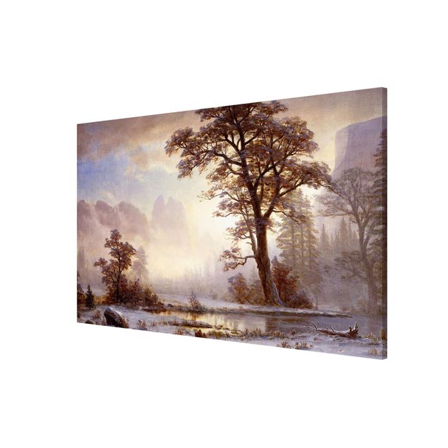 Romantisme tableau Albert Bierstadt - Vallée du Yosemite, chute de neige