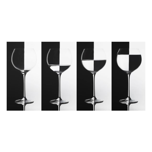 Fond de hotte - Wine Glasses In Black & White