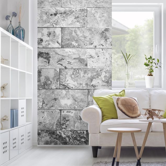 Panneau de séparation - Stone Wall Natural Marble Grey