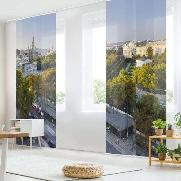 Panneaux coulissants avec architecture et skyline Vue de Vienne
