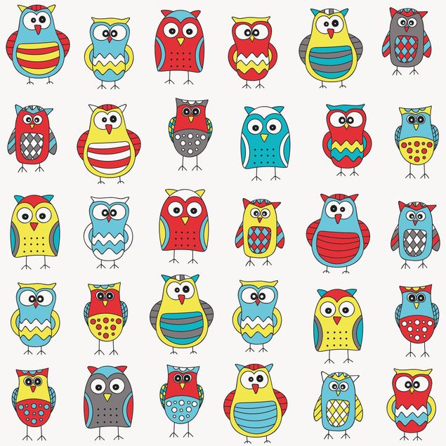 Film adhésif - Kids Pattern With Various Owls