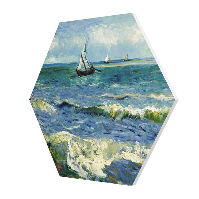 Tableaux pointillisme Vincent Van Gogh - Paysage marin près des Saintes-Maries-De-La-Mer