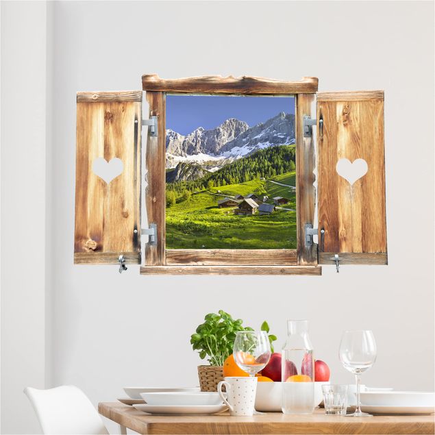 Décorations cuisine Fenêtre au cœur de Styria prairie alpine