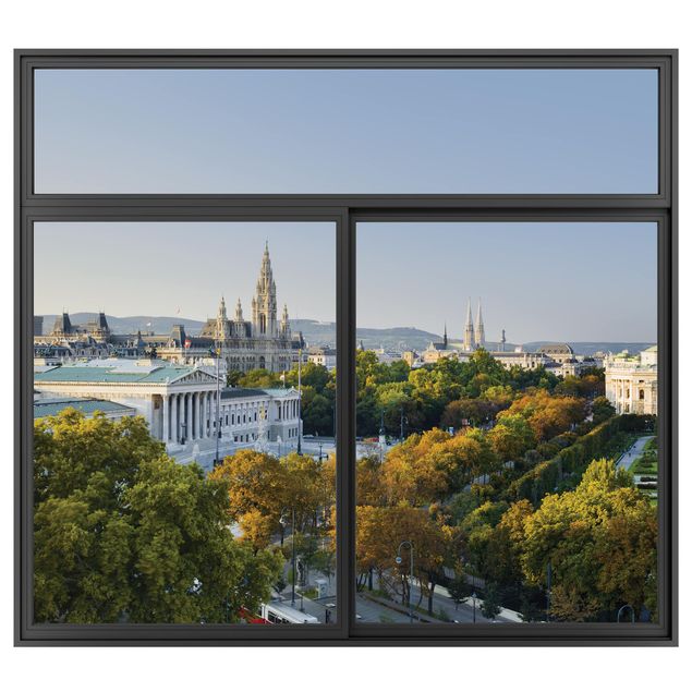 Décorations cuisine Fenêtre Noire Vue sur Vienne