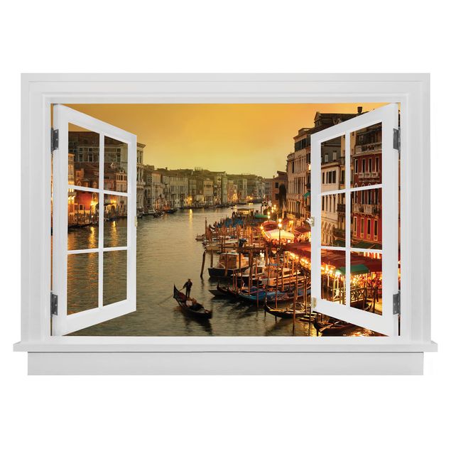 Déco mur cuisine Fenêtre ouverte Grand Canal de Venise