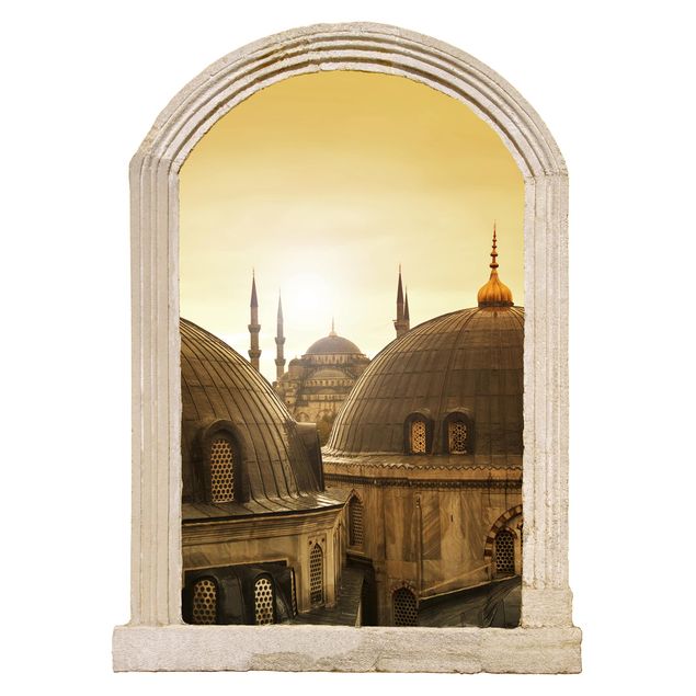 Décorations cuisine Arche en pierre au-dessus des toits d'Istanbul