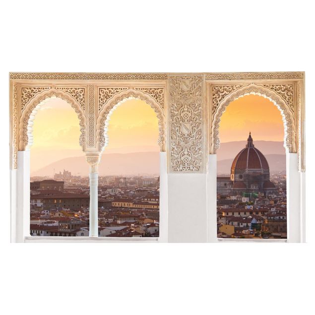 Déco mur cuisine Fenêtre décorée Florence