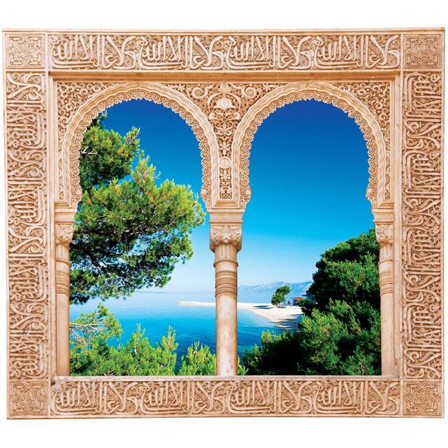 Stickers muraux iles Decorated Window Hidden Paradise