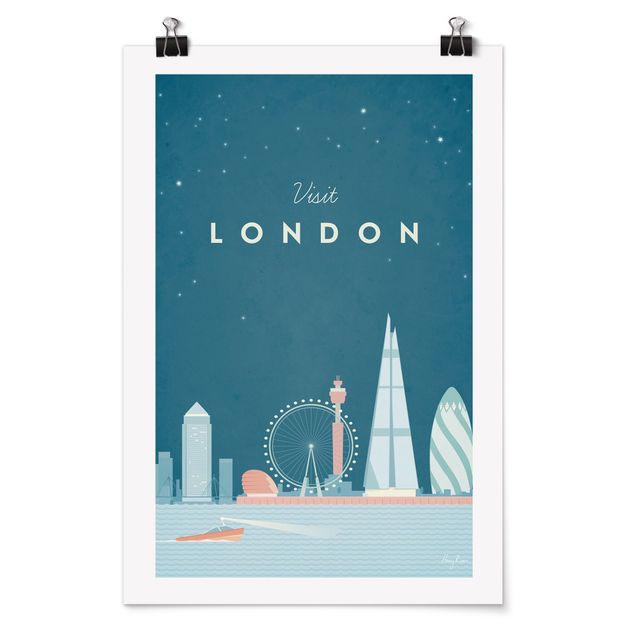 Posters retro Poster de voyage - Londres