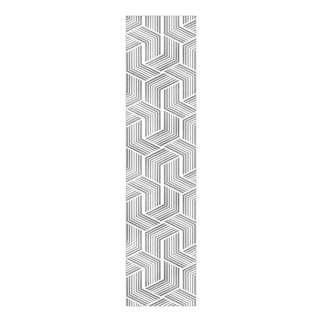 Panneaux coulissants avec dessins 3D Pattern With Stripes In Silver