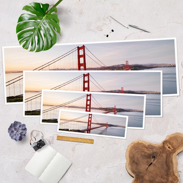 Poster panoramique architecture & skyline - Golden Gate Bridge In San Francisco