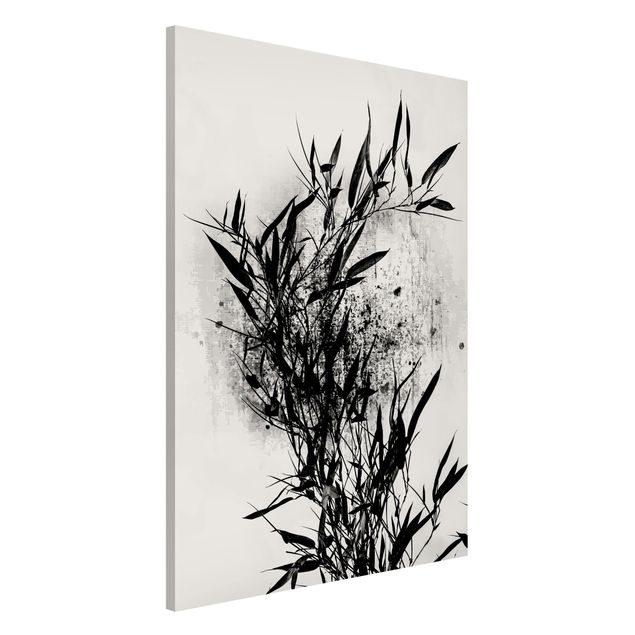 Déco mur cuisine Monde végétal graphique - Bambou noir