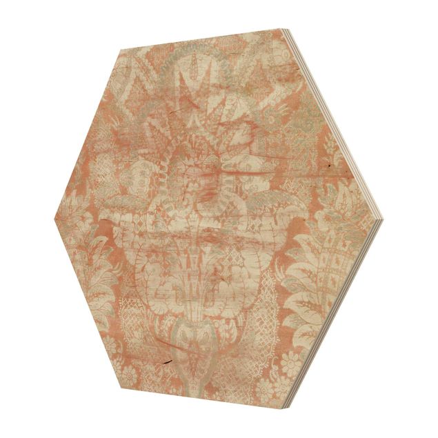 Hexagone en bois - Ornament Tissue I