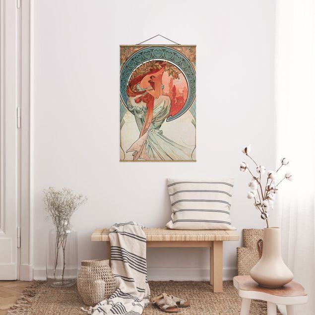 Décoration artistique Alfons Mucha - Quatre arts - Poésie