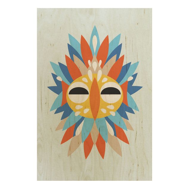 Tableaux de Muah Collage masque ethnique - Perroquet