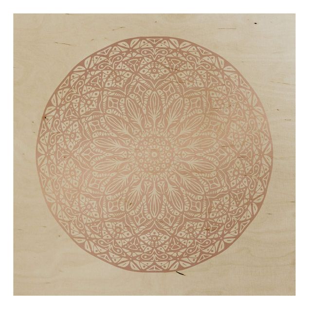 Tableaux de Andrea Haase Ornement Mandala en cuivre et or