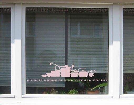 Sticker pour fenêtres - No.UL926 Kitchen Silhouette