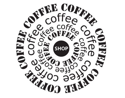Stickers muraux citation No.KA3 Coffeeshop