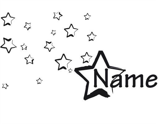 Stickers muraux citations proverbes No.CA26 Texte personnalisé Stars Name