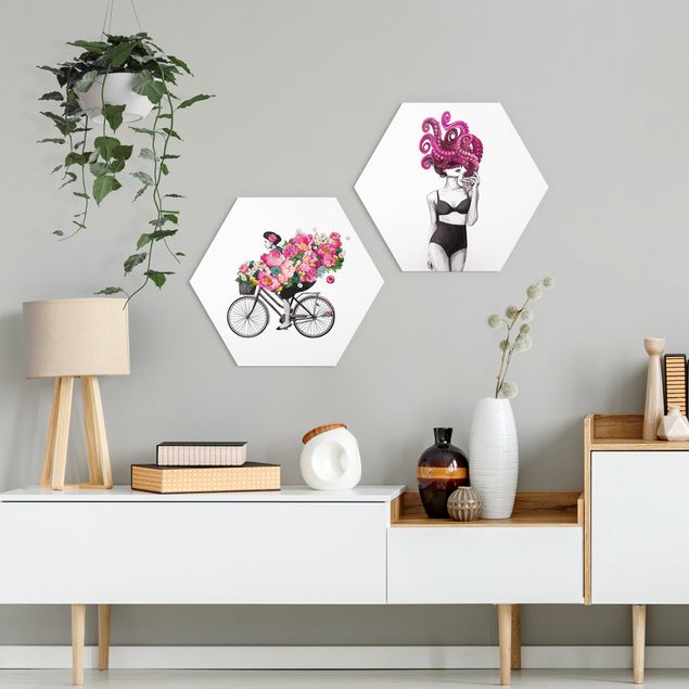 Tableaux moderne Dessins de femmes - Océan floral
