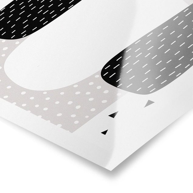 Tableaux noir et blanc Zoo à motifs - Chien