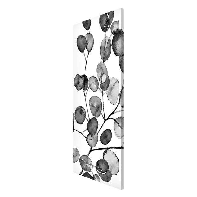 Tableaux modernes Rameau d'Eucalyptus Noir et Blanc Aquarelle